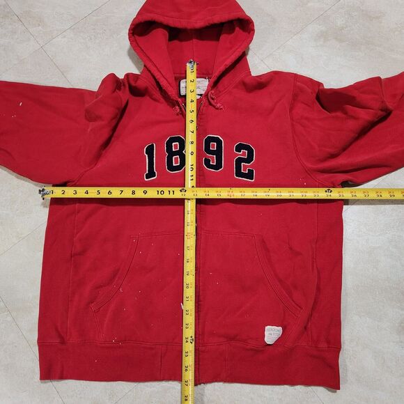 VTG Abercrombie & Fitch A&F Mens XL Full Zip Heavyweight Hoodie Sweatshirt - Picture 8 of 13